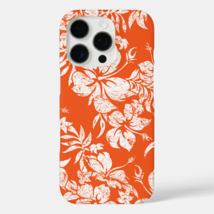 Coques iPhone 16 Pro Hibiscus Pareau Hawaii Floral Orange
