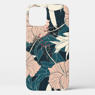 Case-Mate iPhone Case Hibiscus rose tropical, arrière - plan sombre