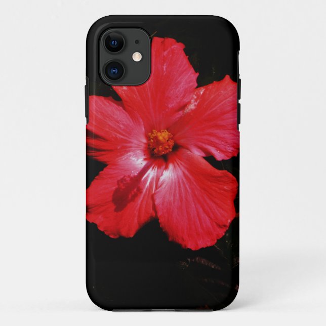 Coques Case-Mate iPhone Hibiscus rouge (Dos)