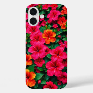Coques iPhone 16 Plus Hibiscus tropicaux en fleurs