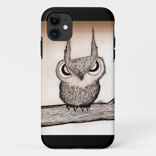 Coques Case-Mate iPhone Hibou avec l'attitude (Dos)