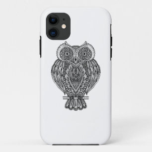Case-Mate iPhone Case Hibou fleuri tiré par la main inspiré