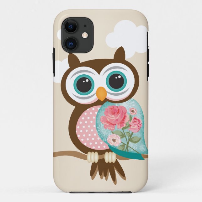 Coques Case-Mate iPhone Hibou vintage (Dos)