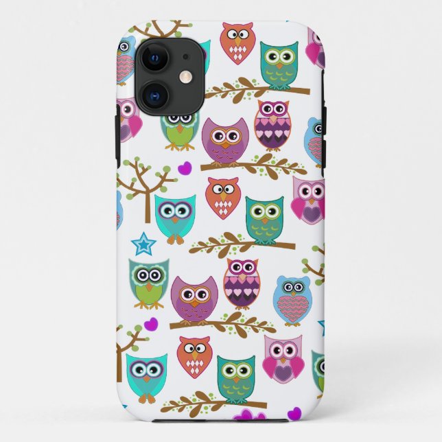 Coques Case-Mate iPhone hiboux heureux (Dos)