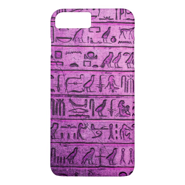 Coques Case-Mate iPhone Hiéroglyphes égyptiens anciens Purple iPhone 7 Plu (Dos)