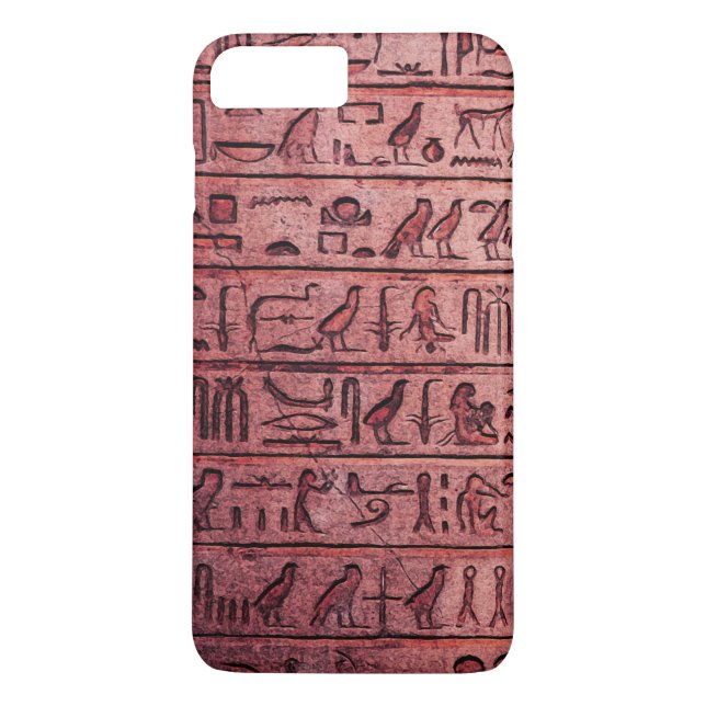 Coques Case-Mate iPhone Hiéroglyphes égyptiens anciens Red iPhone 7 Plus (Dos)