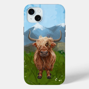 Coque iPhone 15 Mini Highland Cow Electronics