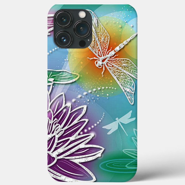 Coques Case-Mate iPhone Hip Dragonfly Jolie moderne été Floral Art (Verso)