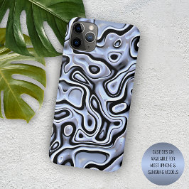 Case-Mate iPhone Case Hip Violet bleu gris noir 3D Motif d'art liquide