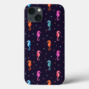 Etui iPhone Case-Mate Hippocampes d'aquarelle sur le motif de bleu