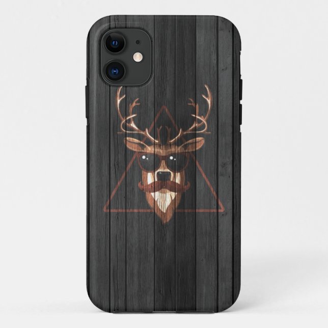 Coques Case-Mate iPhone Hipster Mustache Deer - Dark Edition (Dos)