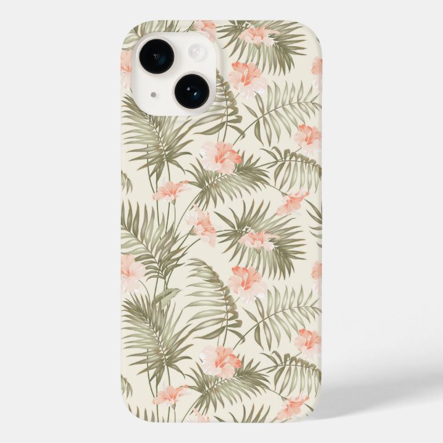 Coques Case-Mate iPhone Hisbiscus Tropical Palm Tree Motif (Verso)