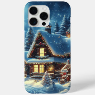 Coque iPhone 15 Pro Max Hiver/Père Noël/Noël/Neige