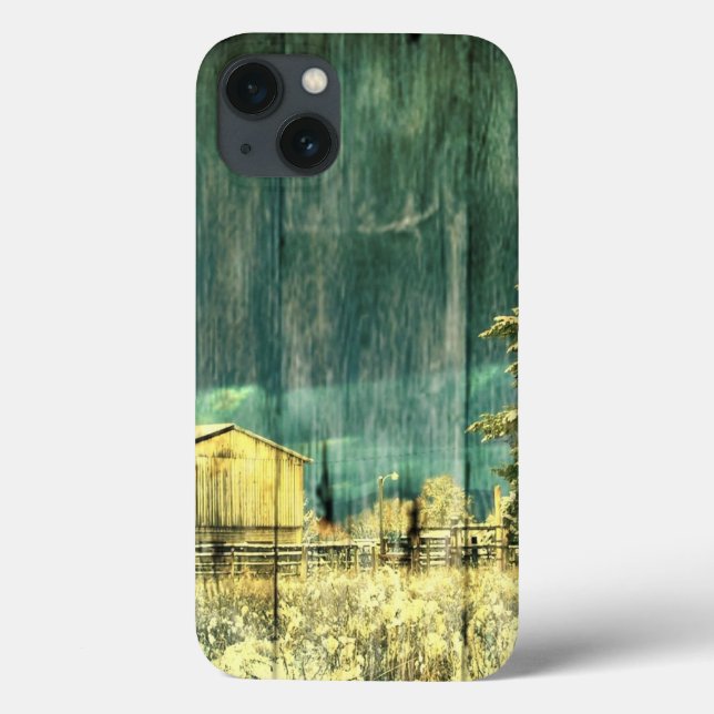 Coques Case-Mate iPhone hiver rustique à feuillage persistant vieux cabine (Verso)
