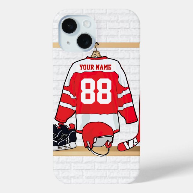 Coques Case-Mate iPhone Hockey sur glace du Jersey (Verso)