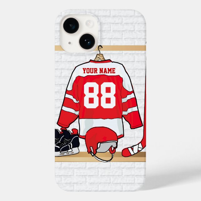 Coques Case-Mate iPhone Hockey sur glace du Jersey (Verso)