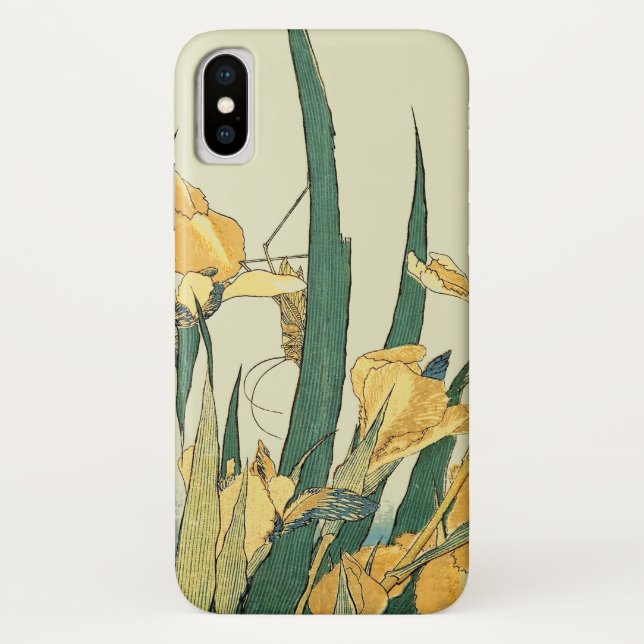 Coques Case-Mate iPhone Hokusai Sauterelle Iris Impression Vintage : Japon (Dos)