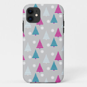 Case-Mate iPhone Case Holiday Christmas tree bleu rose simple