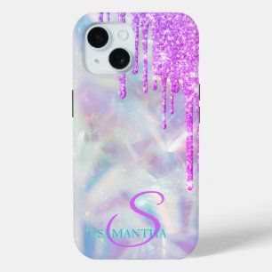 Coque Pour iPhone 15 Holographie Ombre Cool de Parties scintillant tend