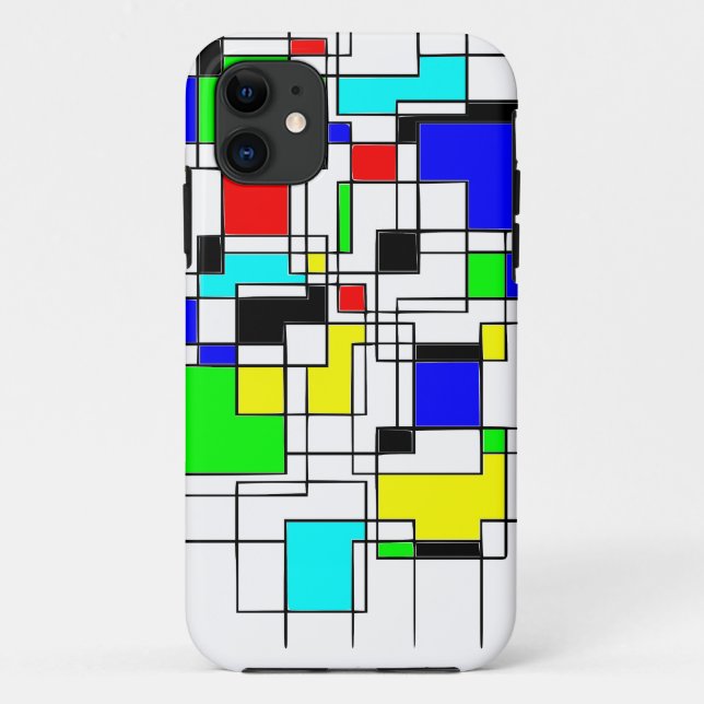 Coques Case-Mate iPhone Hommage Random Carré À Mondrian (Dos)