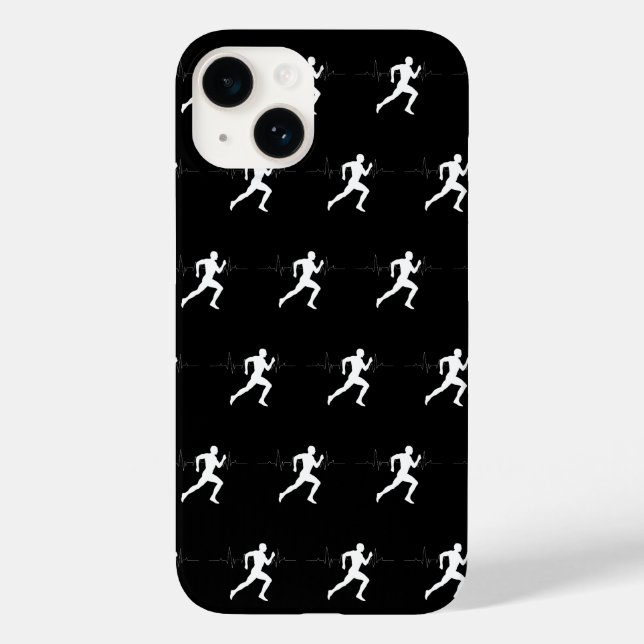 Coques Case-Mate iPhone Homme Coureurs Silhouette HeartBeat Line (Verso)