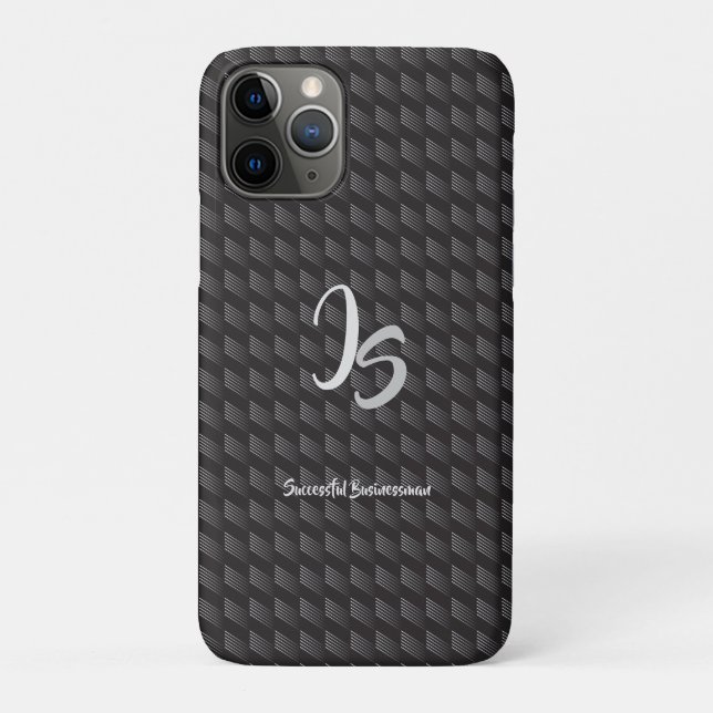Coques Case-Mate iPhone "Homme d'affaires prospère" Silver personnel Monog (Dos)
