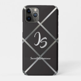 Case-Mate iPhone Case "Homme d'affaires prospère" Silver personnel Monog