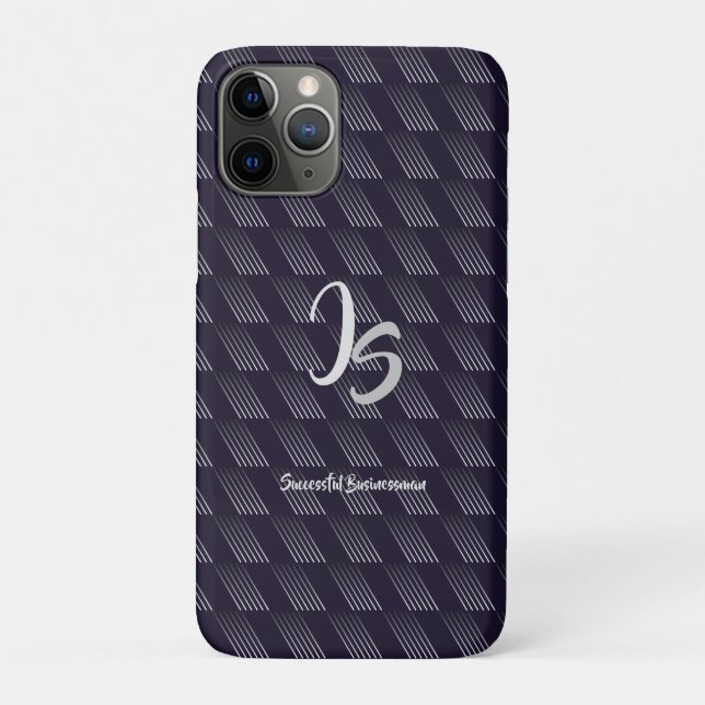 Coques Case-Mate iPhone "Homme d'affaires prospère" Silver personnel Monog (Dos)