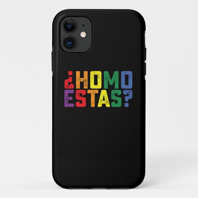 Coques Case-Mate iPhone Homo Estas espagnol mexicain drôle Gay pride LGBTQ (Dos)