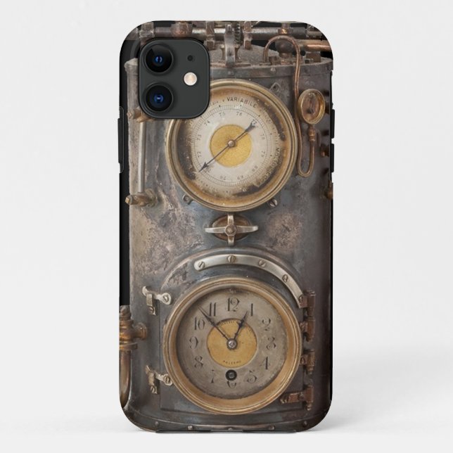 Coques Case-Mate iPhone Horloge à vapeur vintage (Dos)