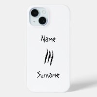Horreur griffes griffes nom personnalisé iphone 13