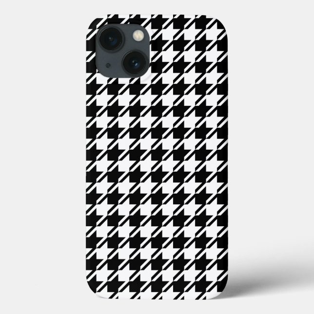 Coques Case-Mate iPhone Houndstooth BW Rpt Motif (Verso)