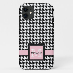 Etui iPhone Case-Mate Houndstooth graphique tendance avec Monogramme per