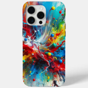 Coque iPhone 15 Pro Max Housse de téléphone à éclaboussures de peinture