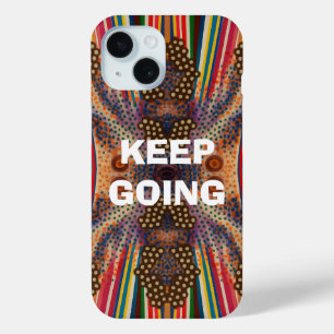 Coque Pour iPhone 15 Housse de téléphone « Continuez » motivante
