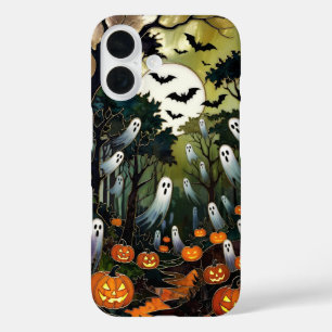 Coques iPhone 16 Housse de téléphone Halloween effrayante Citrouill