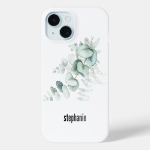 Coque Pour iPhone 15 housse de téléphone intelligente en eucalyptus