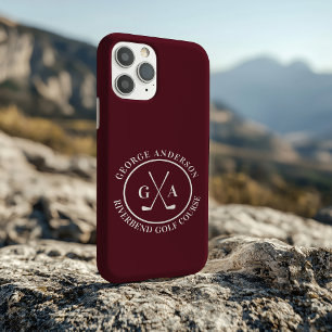 Coques iPhone 16 Pro Max Housse de tête de club de golf personnalisée Monog