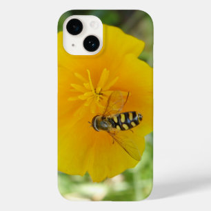 Coque Pour iPhone 14 Hoverfly et californien Poppy