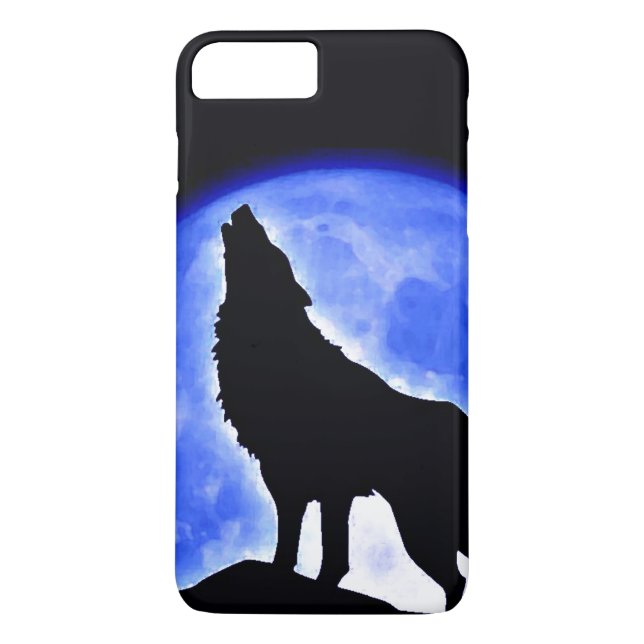 Coques Case-Mate iPhone Howling Grey Wolf à Moon (Dos)