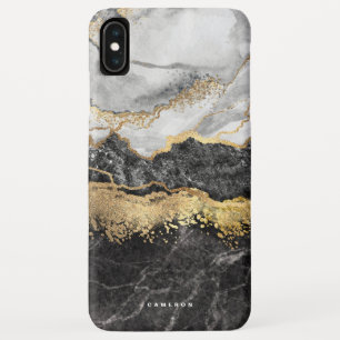 Case-Mate iPhone Case Huile d'or noir et Marbre blanc personnalisée