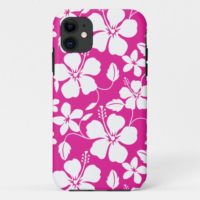 COQUES Case-Mate iPhone HULA HAÏIENNE (HIBISCUS) ROSE CHAUDE (Dos)
