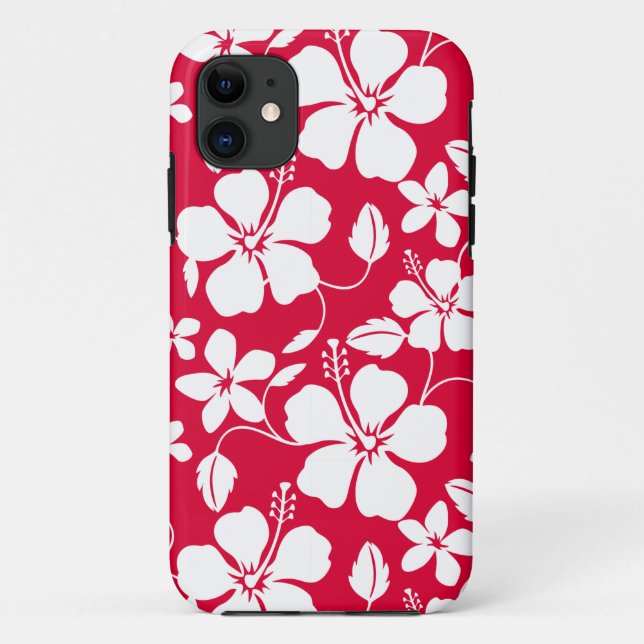 COQUES Case-Mate iPhone HULA HAÏIENNE (HIBISCUS) ROUGE (Dos)