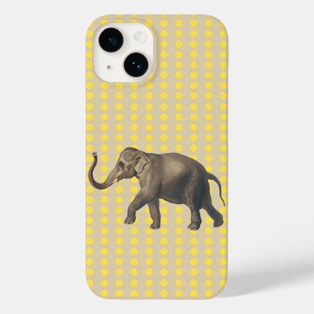Coques Case-Mate iPhone Humeurs d'épices de moutarde points avec éléphant (Verso)