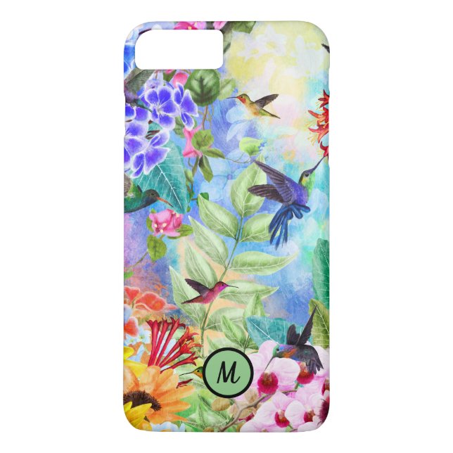 Coques Case-Mate iPhone Hummingbirds et fleurs (Dos)