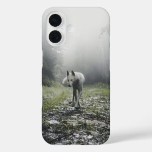 Coques iPhone 16 Husky sibérien blanc