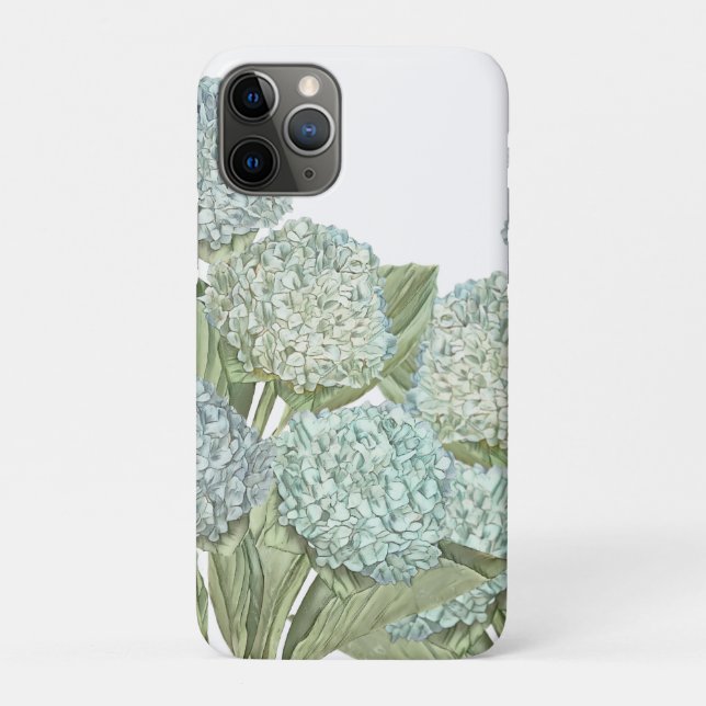 Coques Case-Mate iPhone Hydrangea Bleue (Dos)