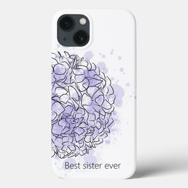 Coques Case-Mate iPhone Hydrangea Élégant Personnalisé Moderne Bue (Verso)
