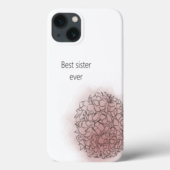 Coques Case-Mate iPhone Hydrangea Élégante Personnalisée Fille Rose (Verso)
