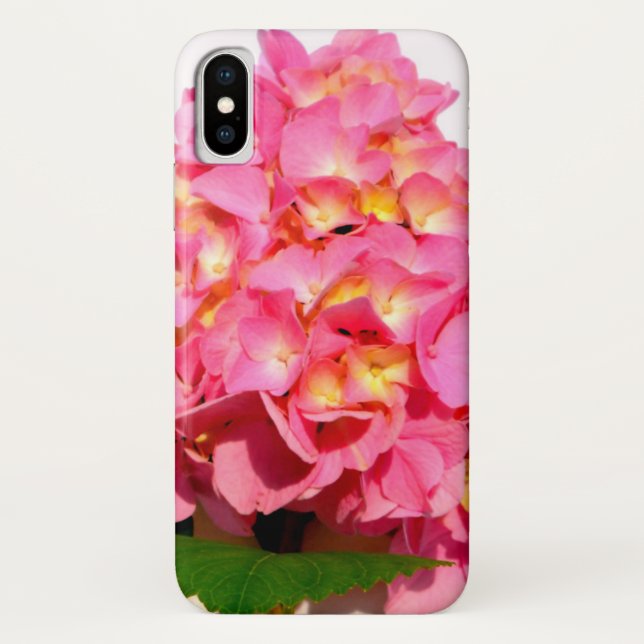 Coques Case-Mate iPhone Hydrangea rose fleur rose fleur (Dos)
